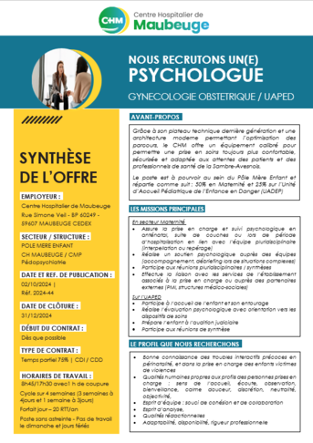 psychologue maternite - uaped